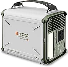 EHOM Portable Power Station 350W (Peak 700W), EP350 299Wh Solar Generator with 120V Pure Sine Wave AC/USB/Car Outlets, Backup Lithium Battery Generator for CPAP Outdoor RV Camping Emergency Blackout
