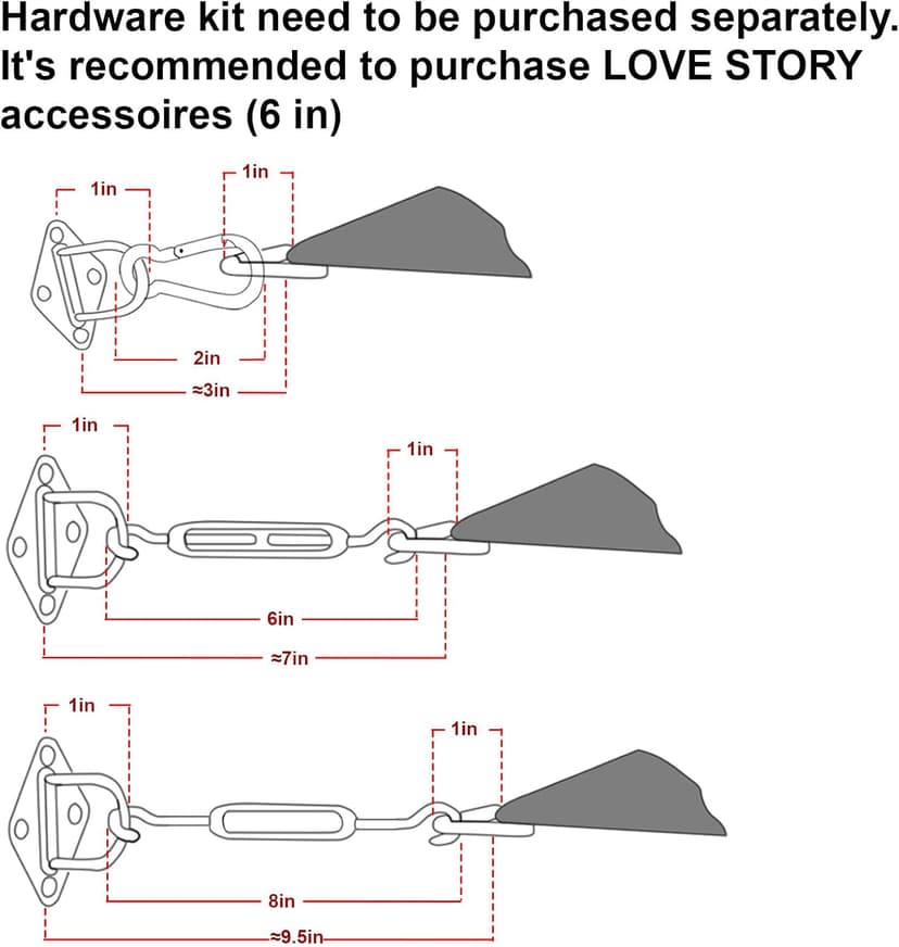 LOVE STORY 8/10/12/13/14/16/20 Rectangle Dark Grey Sun Shade Sail Canopy UV Block Cover for Outdoor Patio Garden Backyard, 8' x 12' Dark Grey