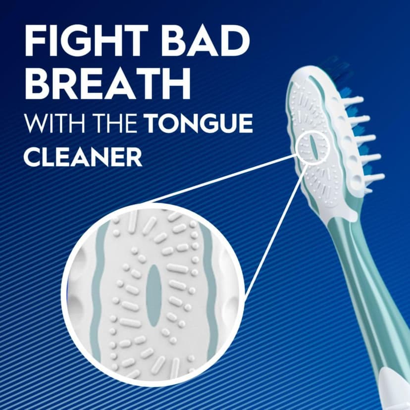 Oral-B Pro Health CrossAction All in One Soft Toothbrushes, Deep Plaque Fighter, Rounded Bristles Gentle on Teeth, Tongue and Cheek Cleaner, Gum Stimulators, 6 Count, Tooth Brush Pack