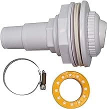 FibroPool Pool Return Jet Kit - Complete with Fittings, Eyeball Assembly, Clamp, Gaskets and PTFE Thread Tape - Compatible with Above Ground Pools