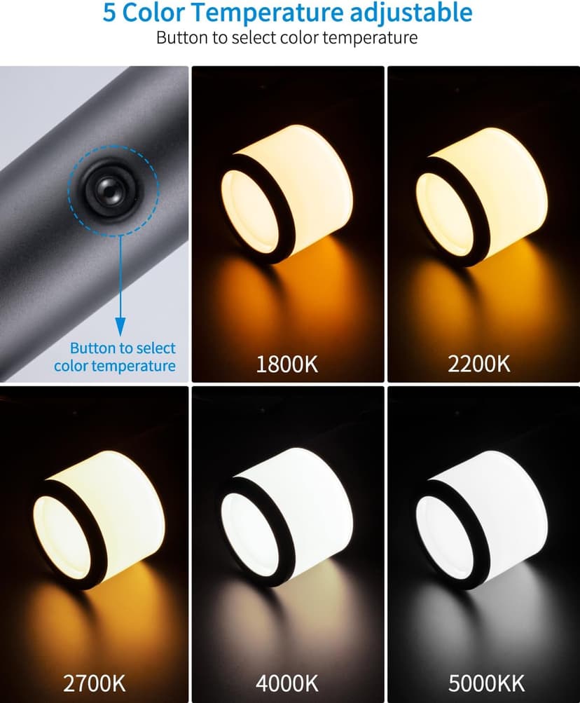 5CCT Low Voltage Bollard Pathway Lights, 4.5W 320LM 12-24V AC/DC Aluminum Waterproof Outdoor Landscape Path Light 4FT Corded with IP65 Wire Nuts 4Pack 1800K/2200K/2700K/4000K/5000K Seletable