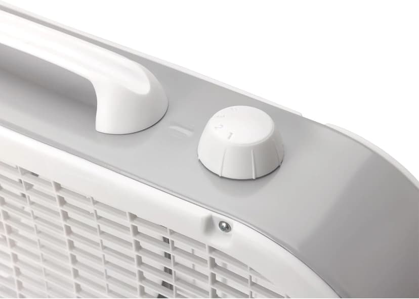 20" Classic White Box Fan – 3-Speed Adjustable, Weather-Resistant Motor, 22.5" Height, Model B20200 (New)