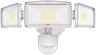 HGGH Motion Sensor Outdoor Lights – Flood Lights Outdoor Security Light, LED Floodlights IP65 Waterproof 6000K 38W 4200LM with 3 Adjustable Heads, Exterior Light for House, Backyard, Porch