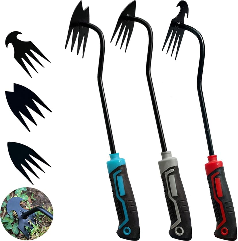 Weeding Tools 3 pcs,Portable Garden Weeder Tool,2025 New Weed Puller Tool,for Hand Weeder Puller for Vegetable Gardening Backyard Farm Planting & Uprooting Weeding Tool