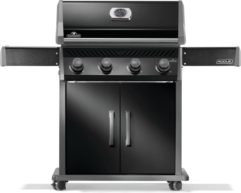 Napoleon Rogue 525 Propane Gas Grill, Black, Stainless Steel Grids - 4 Burners