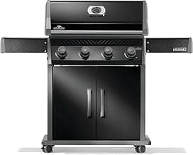 Napoleon Rogue 525 Propane Gas Grill, Black, Stainless Steel Grids - 4 Burners