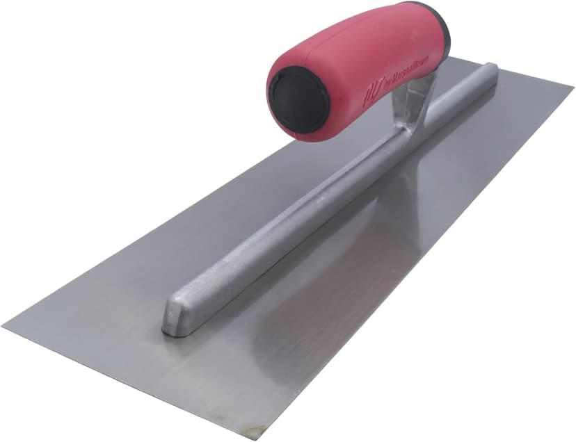 MARSHALLTOWN QLT Concrete Finishing Trowel, 16 x 4 Inch Carbon Steel Blade, Soft Grip Handle, FT164