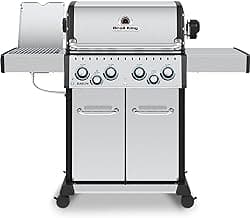 Broil King 875944 Baron S 490 Pro IR, Liquid Propane (LP), Stainless Steel, Black