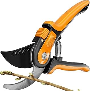 Bypass Pruning Shears with Ultra Sharp Blades - Premium Pruners w/Adjustable Feature for Any Hand Size - Ergonomic & Sturdy Scissors For Gardening - Perfectly Cutting Through Anything in Your Yard