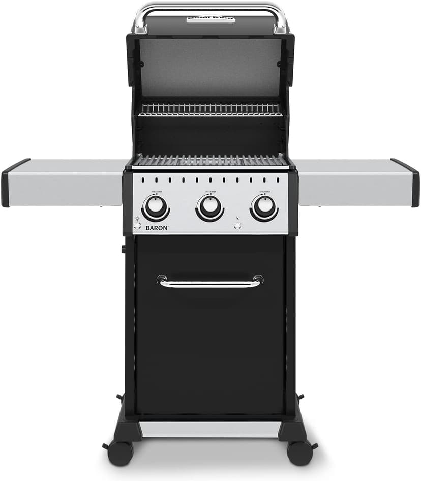 Broil King 874214 Baron 320 Pro, Liquid Propane (LP), Stainless Steel, Black