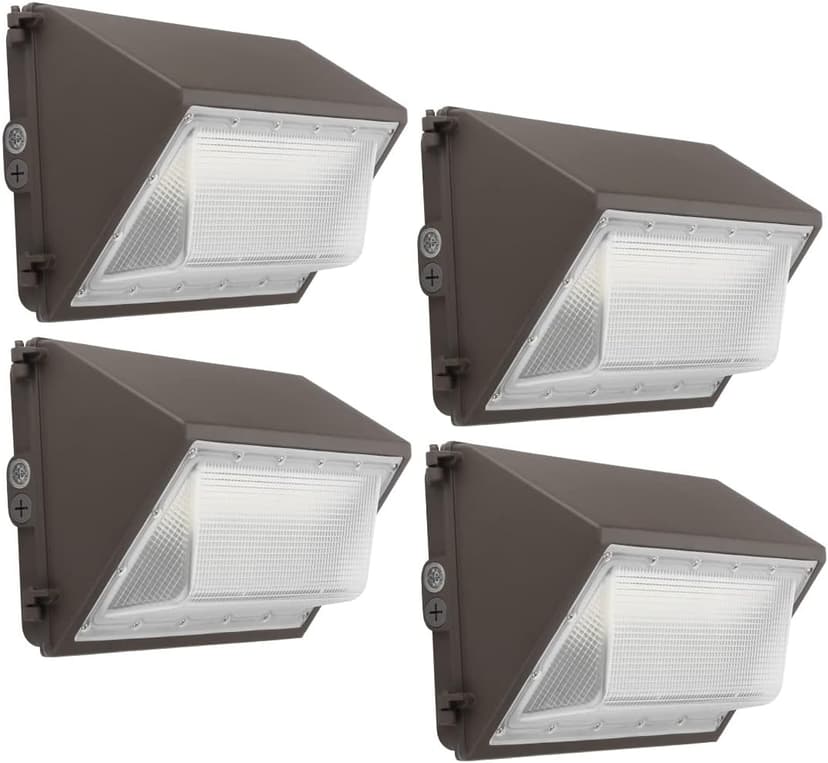 LED Wall Pack 100W 13000lm 5000K Daylight 100-277V, IP65 Waterproof Dusk-to-Dawn Outdoor Lighting for Security, ETL Listed (4 Pack)
