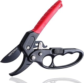 Germany Pruning Shears, Arthritis Weak Hand Snips, Work 3 Times Easier, 1-Inch Cut Capacity Garden Clippers, Ergonomic handle, Rust resistant, high strength steel, Sharp