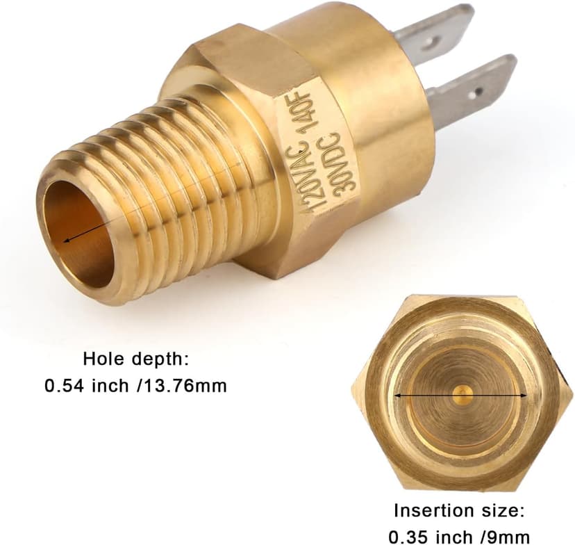 Automatic Gas Shutoff Switch for Pentair, 42002-0025S High Limit Switch Brass Pool Heater Switch Accessories for Pool & Spa Electrical Heater