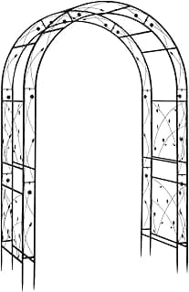 VINGLI Garden Arbor, Arch for Wedding Ceremony Party, Christmas Garden Decor Steel Garden Trellis for Plant Climbing, Pergola for Garden, Backyard, Lawn (Black-59x84)
