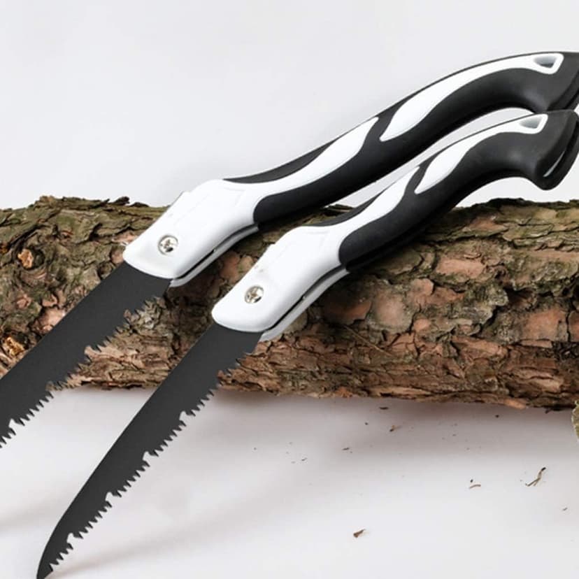 Folding Pruning Hand Saw 10 Inch Blades with SK5 Steel Blade for Tree Trimming, Camping, Gardening, Hunting, Cutting Wood, PVC, Bone with Ergonomic Handle Design
