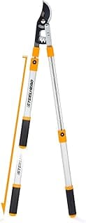 STEELHEAD Heavy-Duty 27-40" Adjustable Gear-Bypass Limb & Branch Lopper, Telescoping Extendable Handles, Ratcheting, Cuts Up to 1-3/4”, Secateurs, Shock-Absorbing, Effort-Saving, USA-Based Support