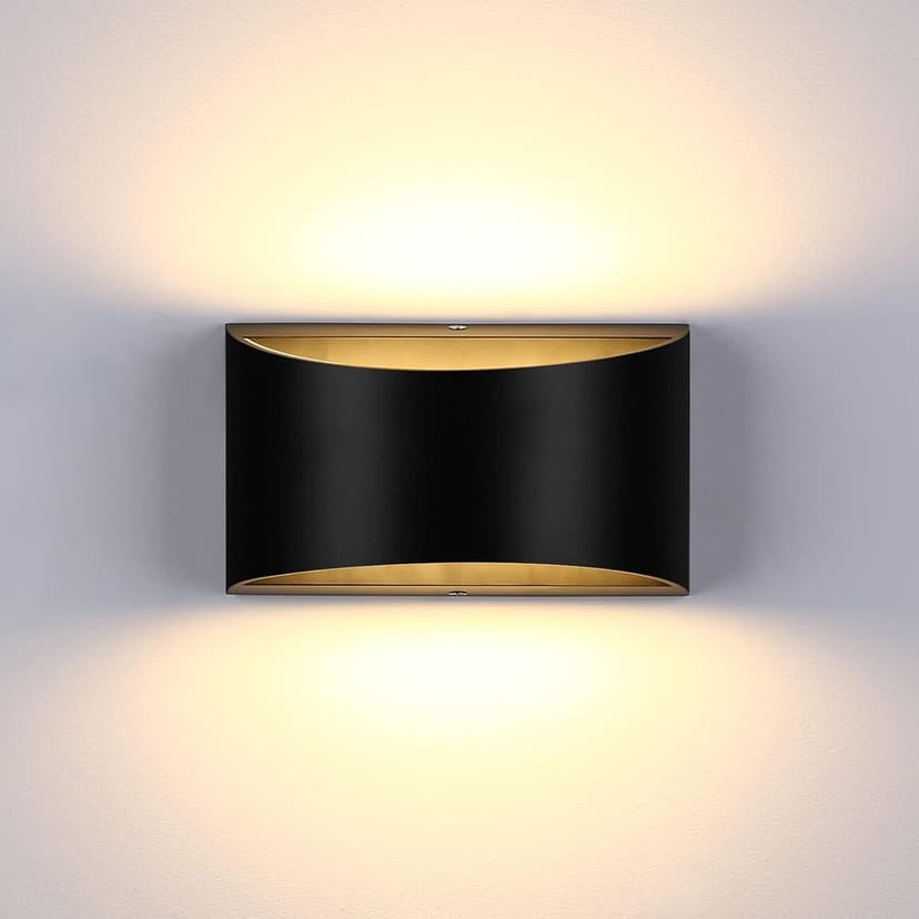 Lightess LED Wall Sconce Light Indoor Dimmable Wall Lights Modern 12W Hallway Wall Lighting for Living Room Bedroom Stair, Warm White