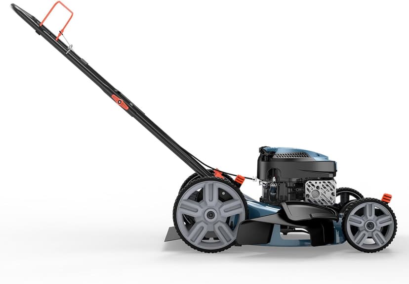 SENIX 144 cc Gas Lawn Mower, 21 inch 2-in-1 Push with Mulching and Side Discharge, 4-Cycle Engine, 6 Position Cutting Height Adjustment for Yard and Garden (LSPG-L6)