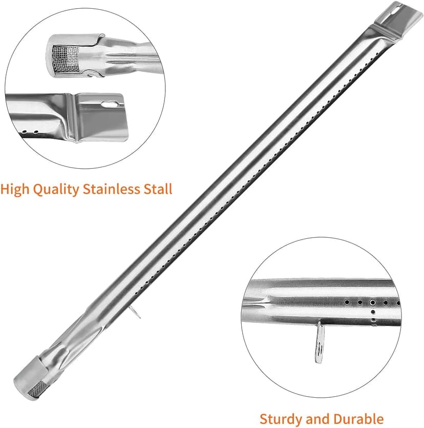 Hisencn Grill Replacement for Smoke Hollow PS9900, PS9500, 6800, Smoke Hollow Grill Parts for 16.5" Porcelain Steel Heat Plate Shield, Stainless Steel Pipe Burners, Cast Iron Cooking Grate