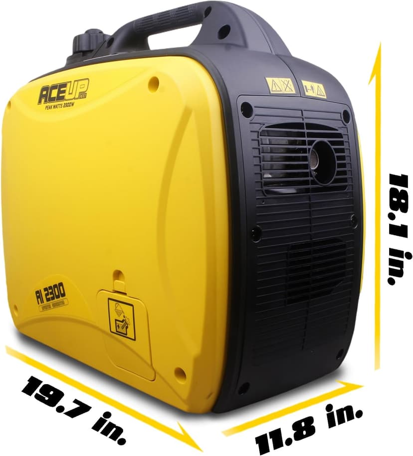 Aceup Energy 2300 Watt Portable Inverter Generator, Super Quiet Gas Generator for Home Use, EPA Compliant, Lightweight RV Ready