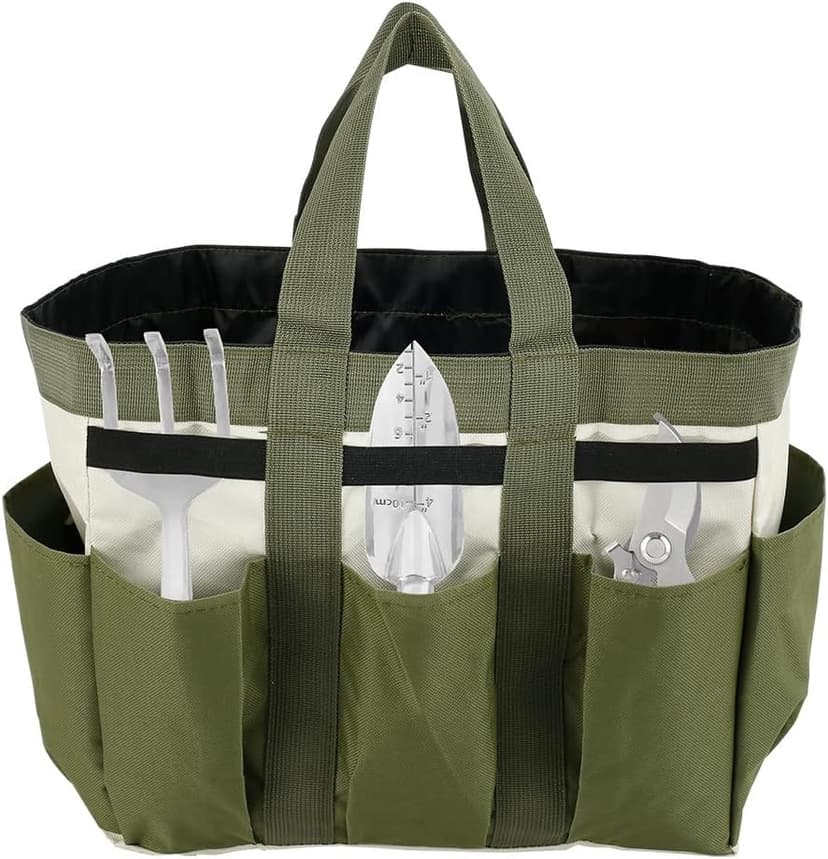 Garden Tool Holder Bag With 8 Pockets, Elastic Straps, And Sturdy Handles, Heavy-Duty Oxford Organizer Keeps Gardening Tools Neat And Accessible, Ideal for Men And Women (1 PC)
