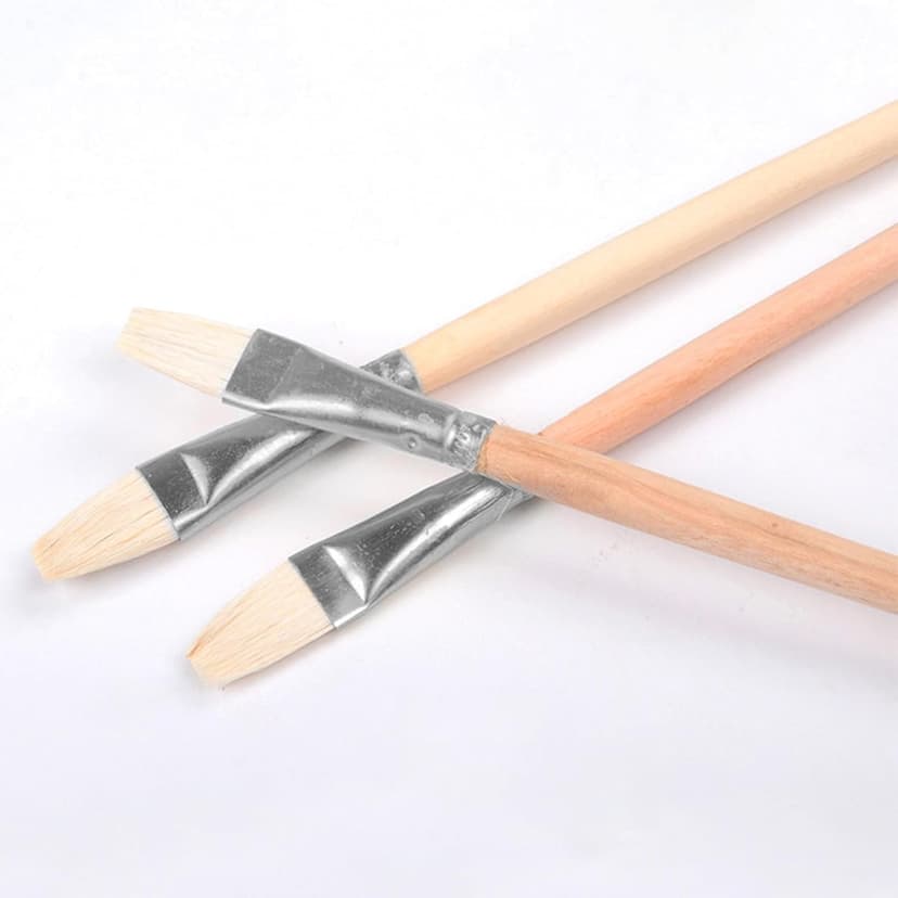 11 Psc Wool Pottery Glaze Brushes, Precision Detailing for Painting, Soft Durable Wool Bristles, Easy to Clean Hake Brushes, Versatile Sizes Ceramic Tools