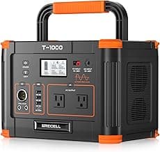 GRECELL 999Wh Solar Generator 1000W, Portable Power Station with 60W USB-C PD Output, 110V Pure Sine Wave AC Outlet Backup Lithium Battery for Outdoors Camping Travel Hunting Home (Peak 2000W)