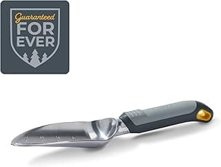 Woodland Tools Co. Heavy Duty Garden Transplanter – Rust-Resistant Aluminum Hand Trowel with Depth Gauge and Ergonomic Soft Grip Handle