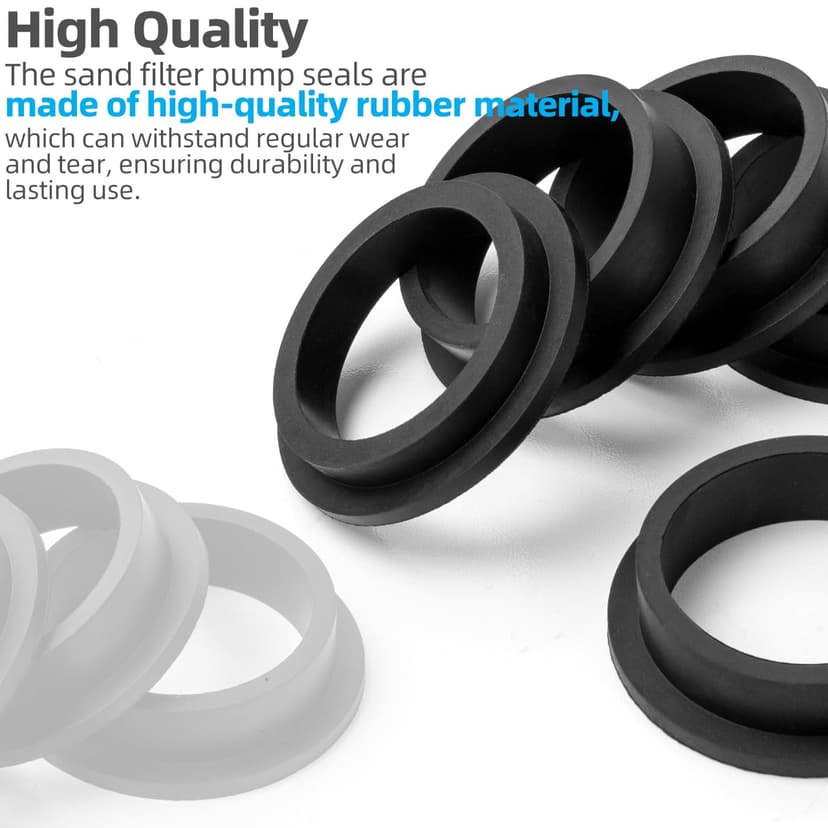 Pool Sand Filter Pump Seal, L-Shape O-Ring Gasket Fits for Intex Sand Filter Pumps Motor Repair Set & Hose Seals Replacement Part (4 Pcs 11228 + 4 Pcs 11412)