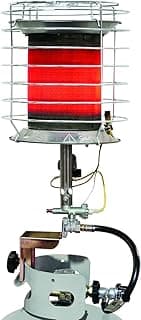 Dura Heat TT-360 Propane(LP) 360 Degree Tank Top Heater, Length: 8.9in, Width: 8.9in, Height: 20.24in,Silver