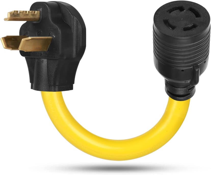 NEMA 10-30P to L14-30R Power Cord Adapter, ZDHQLHJ 30 Amp 3 Prong 10-30 Male Plug to 4 Prong Twist Lock L14-30 Female Outlet Receptacle Extension Cord, for Generator Welder Dryer Plasma Cutter