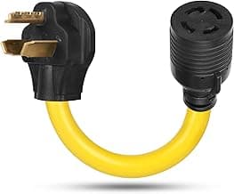 NEMA 10-30P to L14-30R Power Cord Adapter, ZDHQLHJ 30 Amp 3 Prong 10-30 Male Plug to 4 Prong Twist Lock L14-30 Female Outlet Receptacle Extension Cord, for Generator Welder Dryer Plasma Cutter