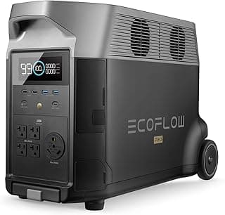 EF ECOFLOW Portable Power Station 3600Wh DELTA Pro, 120V AC Outlets x 5, 3600W, 2.7H Fast Charge, Lifepo4 Power Station, Solar Generator for Home Use, Power Outage, Camping, RV, Emergencies