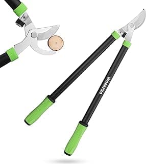 WORKPRO Bypass Lopper, 28" Branch Cutter with 65MN Spring Steel Blade, Heavy Duty Tree Trimmer with 1-1/4inch Cutting Capacity, Perfect for Cutting Shrubs and Branches