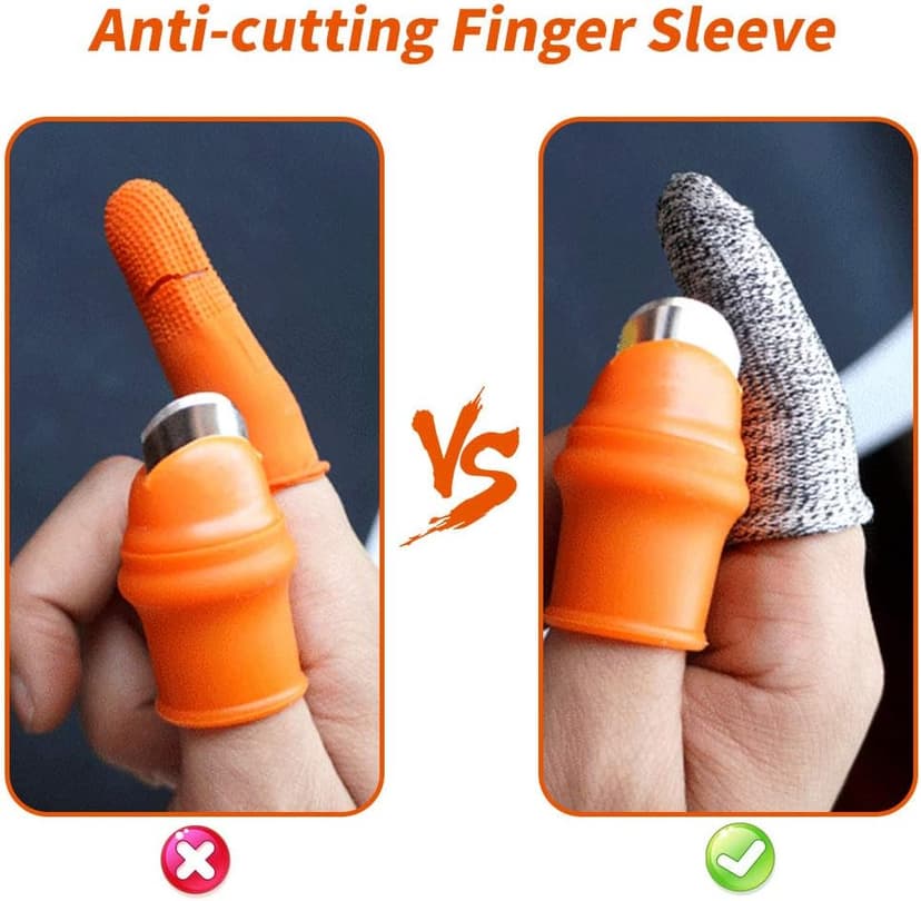 YBB 12 Pcs Gardening Silicone Thumb Knife Harvesting Tool, Separator Finger Plant Fruit Picking Knife Garden Tool (L)