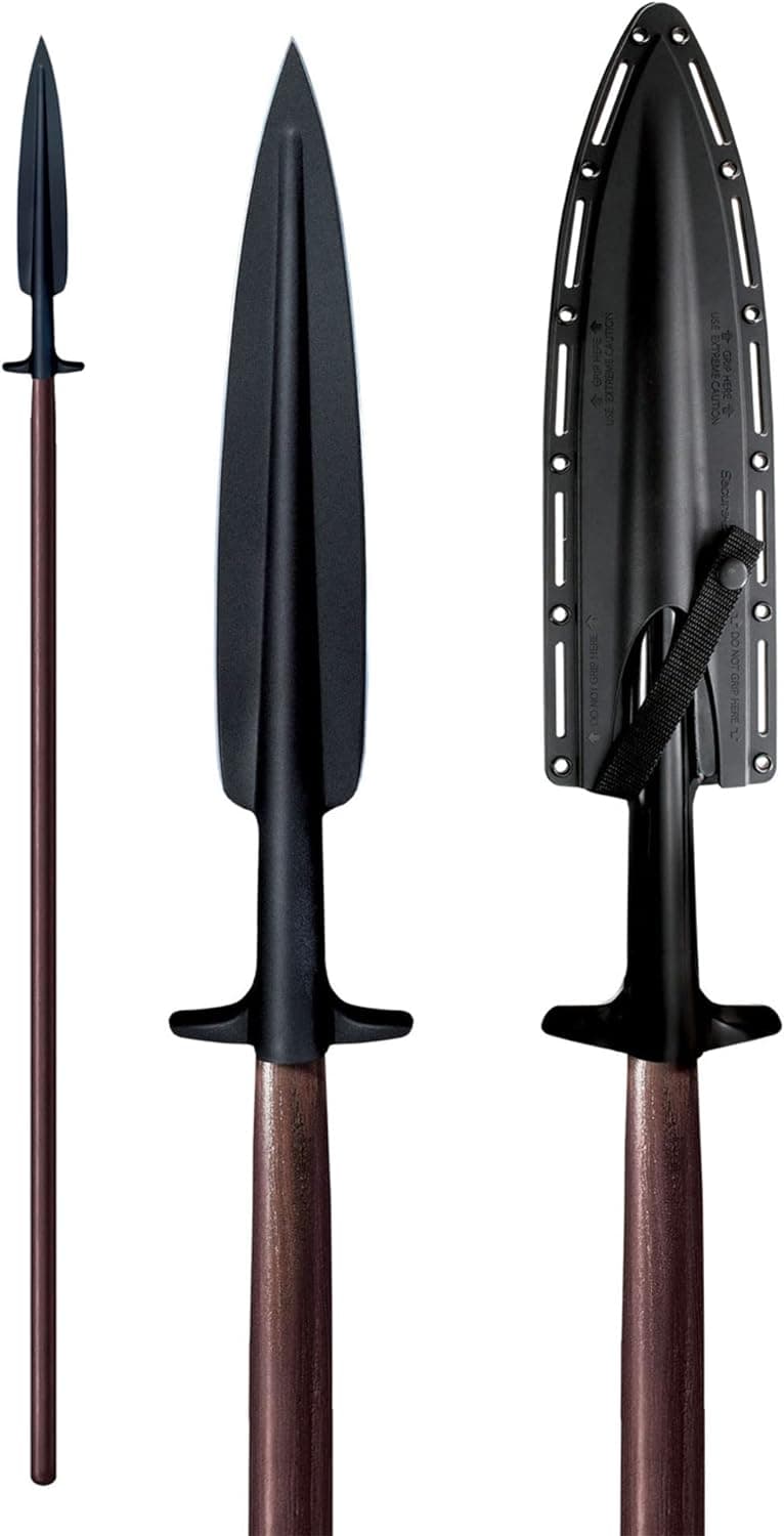 Cold Steel Medium Carbon SK 5 Steel Boar Hunting Spear with Secure Ex Sheath