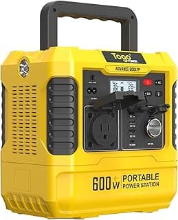Togo POWER Portable Power Station ADVANCE600-560Wh LiFePO4 Battery 600W AC Outlet (Peak 1200W) - 0-80% in 60 Mins - Power Backup Outdoor Solar Generator for Camping, RV Trip, Outage