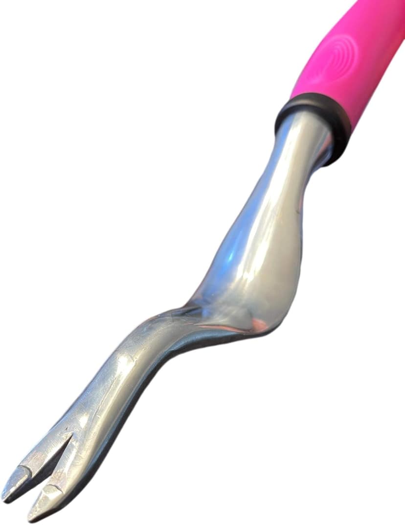 GARDEN GURU Pink Hand Weeder Tool with Ergonomic Handle - Weed Puller for Planting, Weeding, Flower and Vegetable Care in Lawn Garden Yard | Rust Resistant