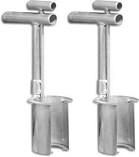 2 Pack Bulb Planter Tool Stainless Steel, Plant and Fruit Tree Seedling Transplanter, Bulb Transplanter Tool for Digging Holes to Transplanting