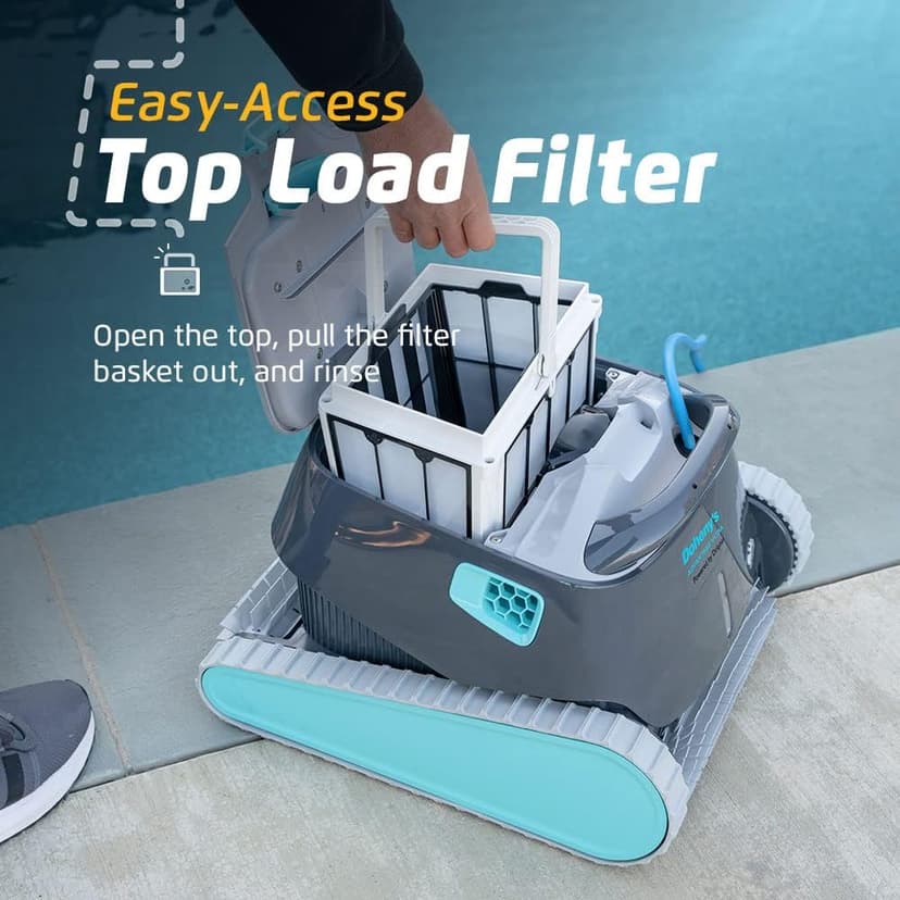 Dolphin Advantage Ultra Automatic Robotic Pool Vacuum Cleaner, Wall Climbing, Waterline Scrubber Brush, Top Load Filter, Ideal for In-Ground Pool Types Upto 50 FT in Length