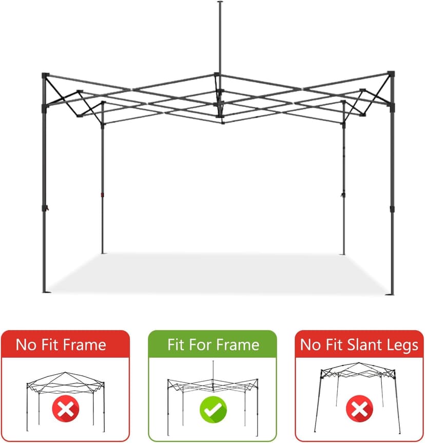 ABCCANOPY Replacement Canopy Top for Pop Up Canopy Tent (10x10, White)