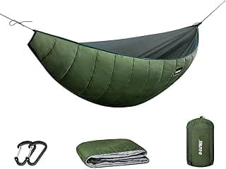 G4Free Hammock Underquilt for Single & Double Camping Hammocks, Lightweight Portable Top Warm 4 Season Winter Under Quilt for Outdoor Camping Hiking Backpacking