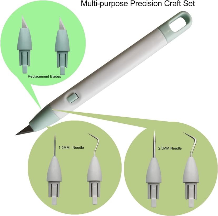 Craft Vinyl Weeding Tools Set Precision Carving Hobby Knife Pen Coming With Additional Blades and Weeder Removal Tool for Cricut Basic Weeding Tools for Art, Scrapbooking, Cutter and DIY