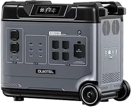 OUKITEL P5000 Solar Generator, 5120Wh Solar power station with 5x2200W AC Outlets (4000W Peak), 1800W Fast Charging, Emergency Power Station for Home, Camping & RVs, Battery Backup