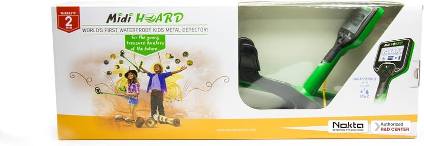 Nokta Metal Detector for Kids – Midi Hoard Kids Metal Detector with LCD Display - Waterproof- Pinpoint Button - Lightweight and Easy to Use, Ideal for Ages 8-12+