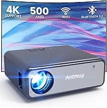Outdoor Projector with WiFi and Bluetooth, 500 ANSI Native 1080p Projector for iPhone, Movie Projector for Outdoor Use, Home Projector 4K Support for Bedroom/Smartphone/Tablet/Laptop/TV Stick/Game