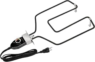 Stanbroil Replacement Part Electric Smoker and Grill Heating Element with Adjustable Thermostat Cord Controller for Most Smokers and Grills, 1500W