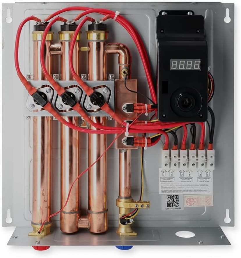 EcoSmart ECO 24 24 KW at 240-Volt Electric Tankless Water Heater with Patented Self Modulating Technology, 17 x 17 x 3.5