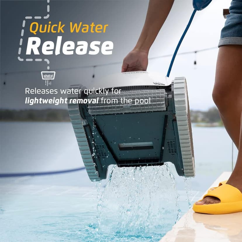Dolphin Proteus DX3 Automaitc Robotic Pool Vacuum Cleaner, Wall Climbing, Active Scrubber Brush, Ideal for In-ground Pools up to 33 FT in Length