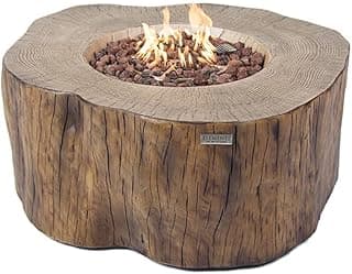 Manchester Concrete Fire Pit 42" x 39" Outdoor Patio Firepit Includes Lava Rocks Modern Fire Pits & Outdoor Fireplaces for Garden, Deck, Indoor & Outdoor Heating